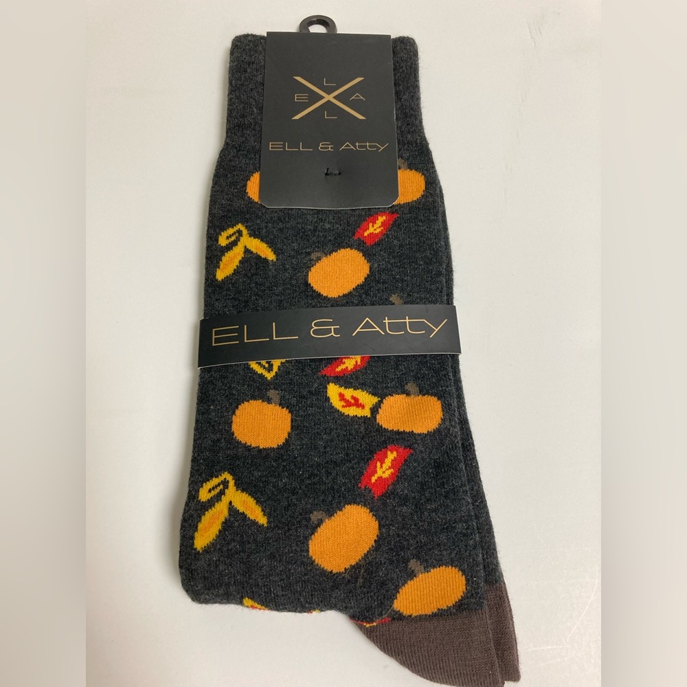 Ell & Atty Men’s socks (charcoal - fall design)